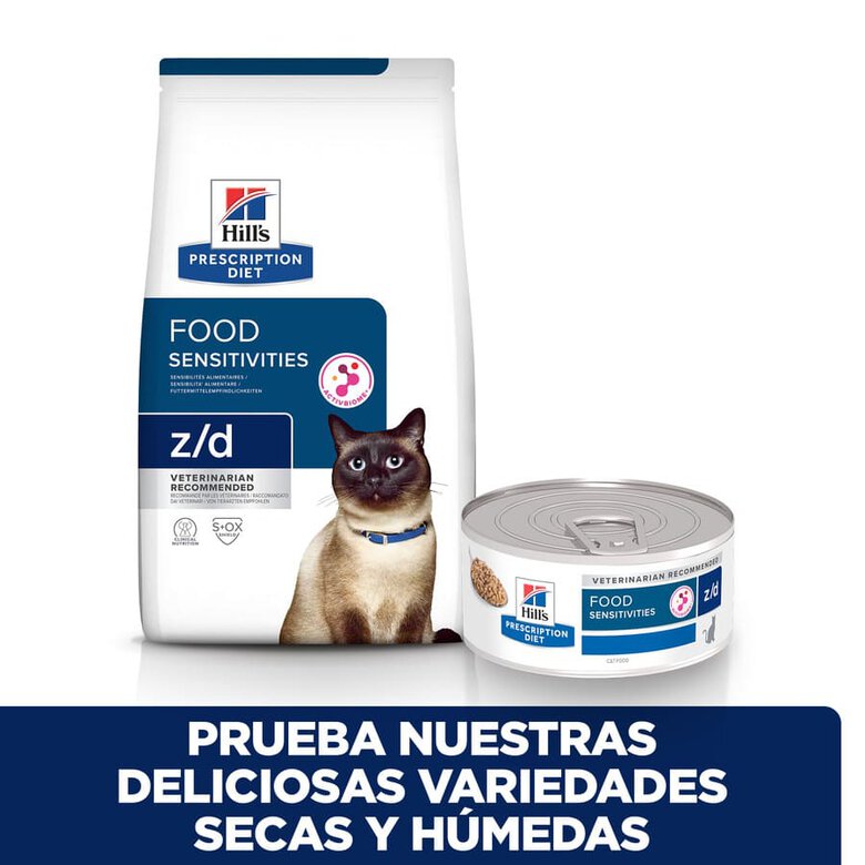 Hill's Prescription Diet Food Sensitive lata z/d para gatos, , large image number null